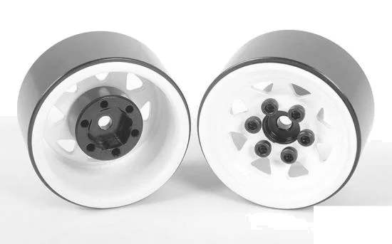 RC4WD Stamped Steel 1.0 Stock Beadlock Wheels (White) (4) — image 1 of 7