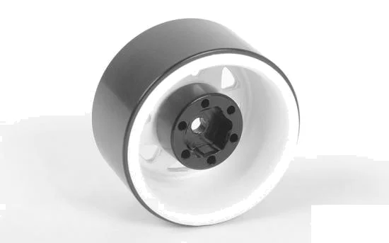 RC4WD Stamped Steel 1.0 Stock Beadlock Wheels (White) (4) — image 6 of 7