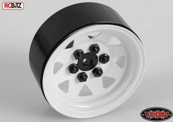 RC4WD 6 Lug Wagon 1.9 Steel Stamped Beadlock Wheels (White) &mdash; image 2 of 6