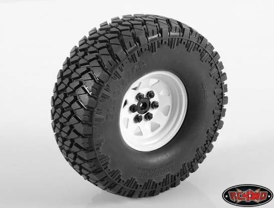 RC4WD 6 Lug Wagon 1.9 Steel Stamped Beadlock Wheels (White) &mdash; image 4 of 6