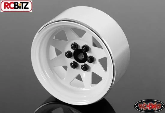 RC4WD 6 Lug Wagon 2.2 Steel Stamped Beadlock Wheels (White) — image 1 of 7