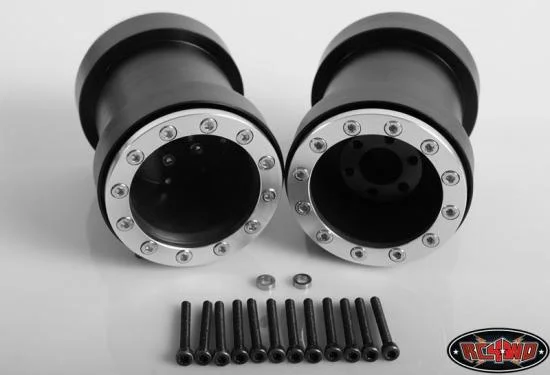RC4WD Universal Monster Truck Beadlock Wheels V2 For Tamiya Clod Buster (Black Delrin) — image 1 of 10