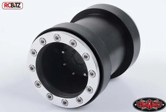 RC4WD Universal Monster Truck Beadlock Wheels V2 For Tamiya Clod Buster (Black Delrin) — image 9 of 10