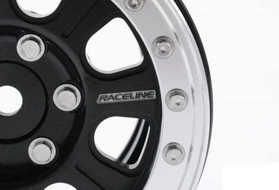 RC4WD Raceline Monster 1.9 Beadlock Wheels (Black/Silver) — image 5 of 7