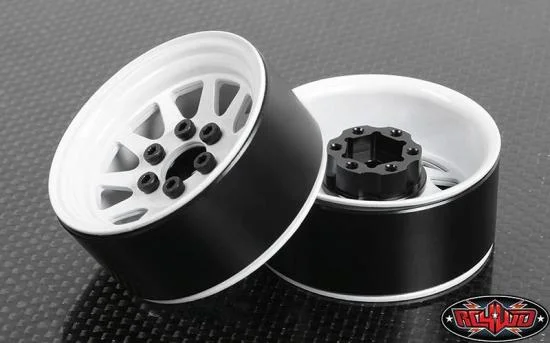 RC4WD OEM Stamped Steel 1.9 Beadlock Wheels (White) &mdash; image 2 of 7