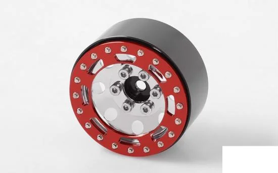 RC4WD TRO 1.7 Stamped Steel Beadlock Wheels (Red/Chrome) — image 12 of 13