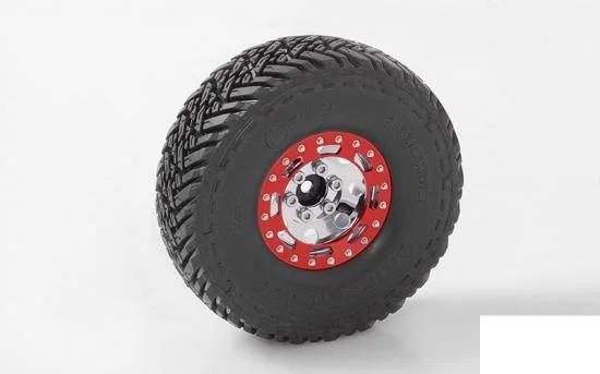 RC4WD TRO 1.7 Stamped Steel Beadlock Wheels (Red/Chrome) — image 9 of 13
