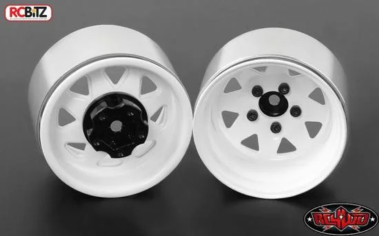RC4WD 5 Lug Deep Dish Wagon 1.9 Steel Stamped Beadlock Wheels (White) &mdash; image 3 of 7