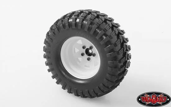 RC4WD 5 Lug Deep Dish Wagon 1.9 Steel Stamped Beadlock Wheels (White) &mdash; image 5 of 7