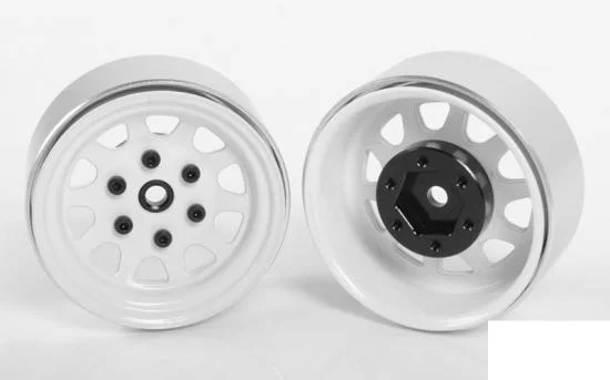 Stamped Steel 1.7 Beadlock Wagon Wheels (White) RC4WD — image 1 of 7