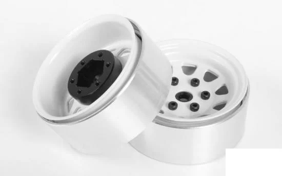 Stamped Steel 1.7 Beadlock Wagon Wheels (White) RC4WD — image 4 of 7
