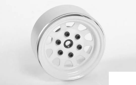 Stamped Steel 1.7 Beadlock Wagon Wheels (White) RC4WD — image 6 of 7