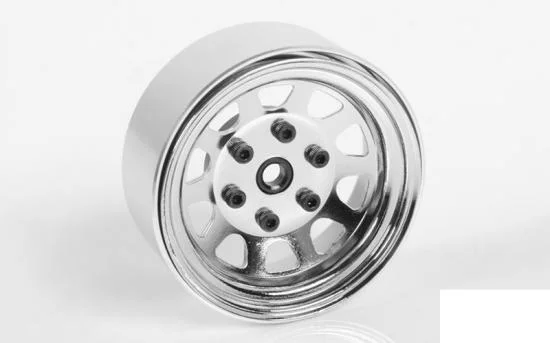 Stamped Steel 1.7 Beadlock Wagon Wheels (Chrome) RC4WD &mdash; image 4 of 7