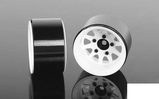 Deep Dish Wagon 1.55 Stamped Steel Beadlock Wheels (White) RC4WD &mdash; image 2 of 7