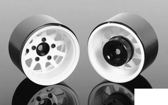 Deep Dish Wagon 1.55 Stamped Steel Beadlock Wheels (White) RC4WD &mdash; image 3 of 7