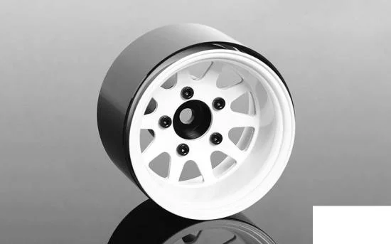 Deep Dish Wagon 1.55 Stamped Steel Beadlock Wheels (White) RC4WD &mdash; image 6 of 7
