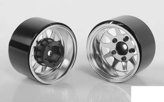 Deep Dish Wagon 1.55 Stamped Steel Beadlock Wheels (Chrome) RC4WD — image 1 of 7