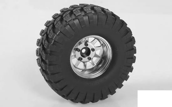Deep Dish Wagon 1.55 Stamped Steel Beadlock Wheels (Chrome) RC4WD — image 3 of 7