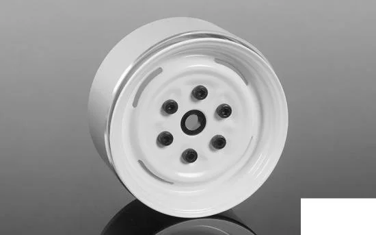 RC4WD Vintage Yota 6 Lug Stamped Steel 1.55 Beadlock Wheels (White) RC4WD — image 2 of 7