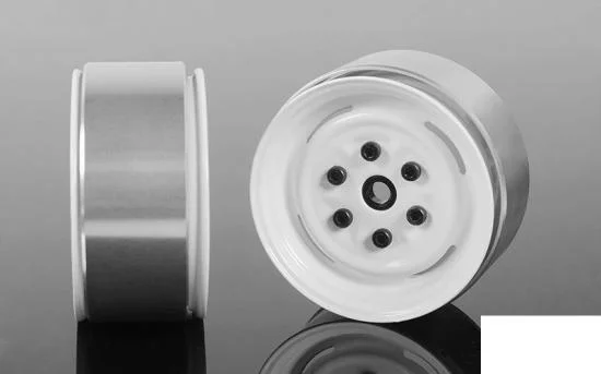 RC4WD Vintage Yota 6 Lug Stamped Steel 1.55 Beadlock Wheels (White) RC4WD — image 4 of 7