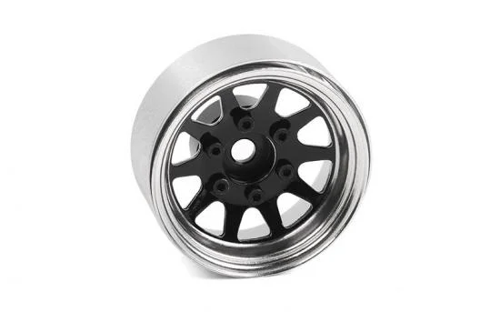 RC4WD OEM 6-Lug Stamped Steel 1.55 Beadlock Wheels (Black and Chrome) RC4WD — image 2 of 7