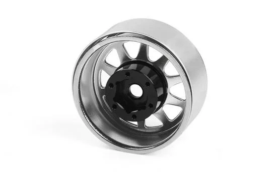 RC4WD OEM 6-Lug Stamped Steel 1.55 Beadlock Wheels (Black and Chrome) RC4WD — image 3 of 7