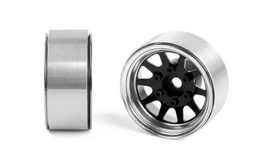 RC4WD OEM 6-Lug Stamped Steel 1.55 Beadlock Wheels (Black and Chrome) RC4WD — image 4 of 7
