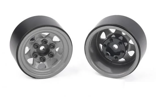 RC4WD Stamped Steel 1.0 Stock Beadlock Wheels (Plain) (4) — image 1 of 6