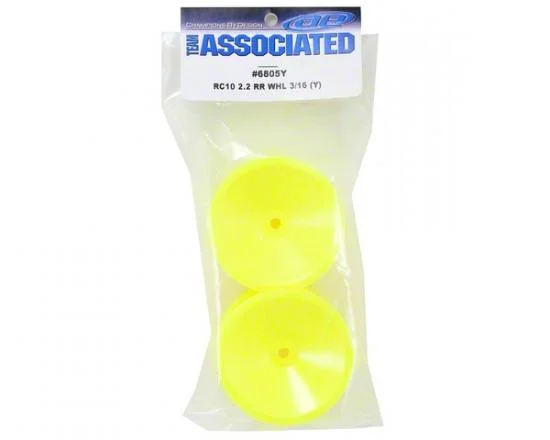 Associated RC10 2.2 Rear Wheel Yellow (For 3/16 Axle) — image 2 of 3