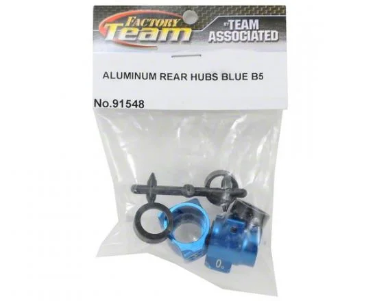 Associated B5 / B5M Factory Team Aluminium Rear Hubs - Blue &mdash; image 2 of 3