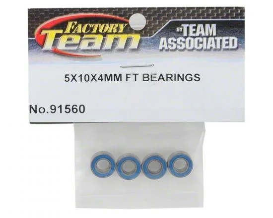 Associated B5/B5M 5 X 10 X 4 mm Factory Team Bearings (4) — image 2 of 2