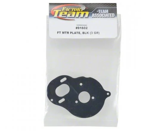 Associated Factory Team Front Motor Plate - Black (3 Gear) &mdash; image 2 of 3