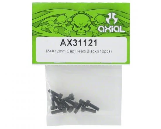 Axial M4x12mm Cap Head (Black) (10) — image 2 of 3