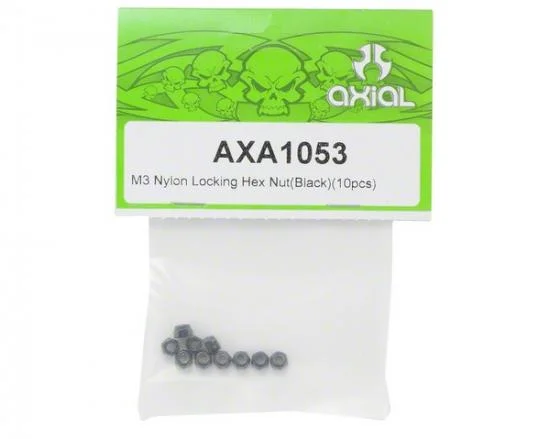 Axial M3 Nylon Locking Hex Nut (Black) (10) — image 2 of 3