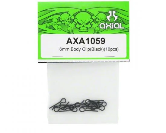 Axial 6mm Body clip (Black) (10) — image 2 of 3