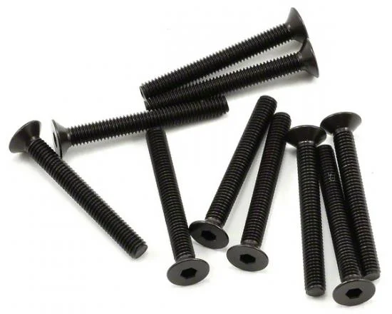 Axial M3x25mm Hex Socket Flat Head (Black) (10) — image 1 of 3