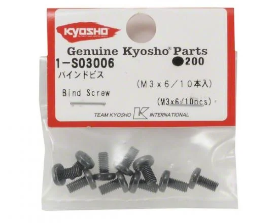 Kyosho Bind Head 3X6mm Metallic Screws (10) — image 3 of 4