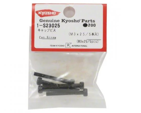Kyosho Metallic Cap Screws 3X25mm (5) &mdash; image 3 of 3