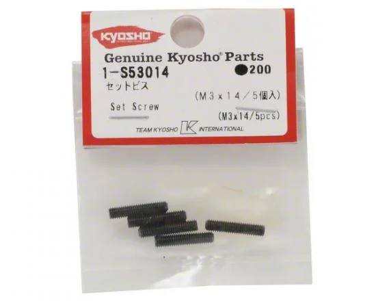 Kyosho Metallic Headless Set Screws 3X14mm (5) &mdash; image 3 of 3