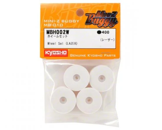 Kyosho Mini-Z Buggy Wheel Set (Lazer) (4) - White &mdash; image 3 of 3
