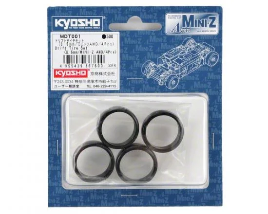 Kyosho Tyres (Drift) Mini-Z Awd (4) - 8.5mm Front &mdash; image 3 of 3
