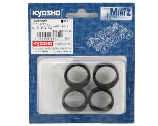 Kyosho Tyres (Drift) Mini-Z Awd (4) - 11mm Rear — image 3 of 3