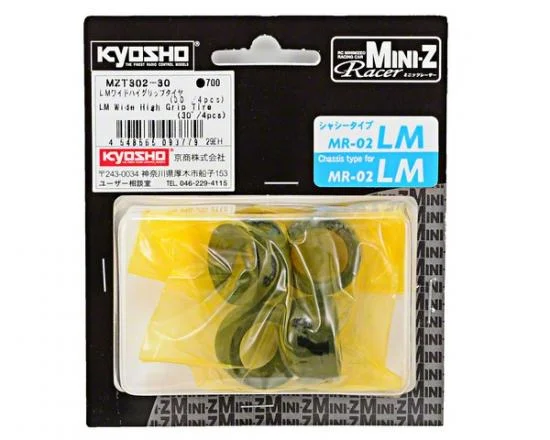 Kyosho Miniz Lm High Grip Tyres 30 Shore (4) - Wide &mdash; image 3 of 3