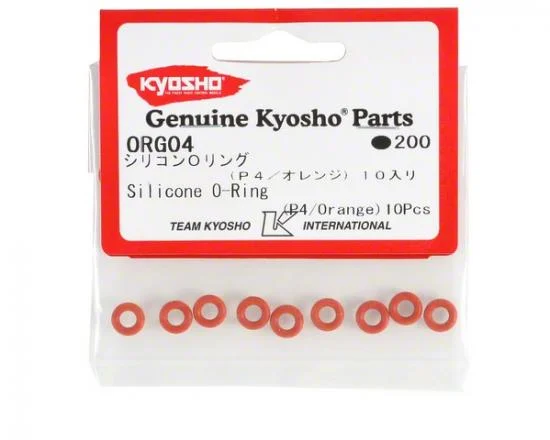 Kyosho Silicone O-Ring (P4/Orange) (10) — image 3 of 3
