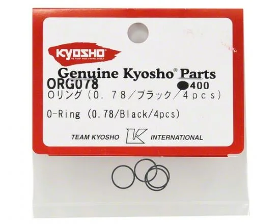 Kyosho O-Ring 0.78 Black (4) For W5301V — image 3 of 3