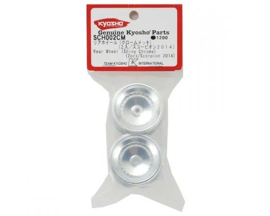 Kyosho Rear Wheel (2) Scorpion 2014 - Shiny Chrome — image 4 of 5