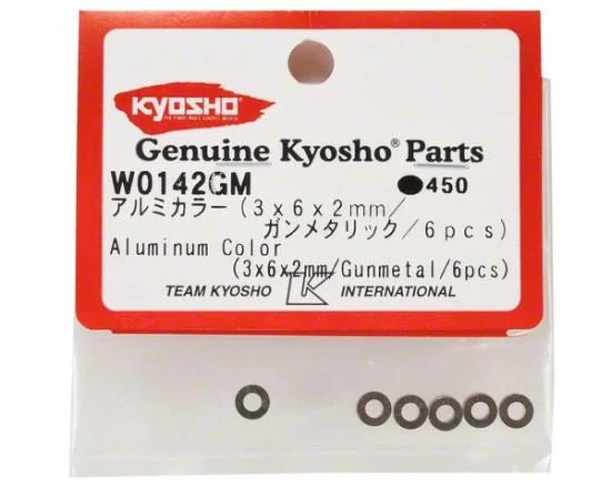 Kyosho 2mm Anodized Washer (6) - Gun Metal — image 3 of 4