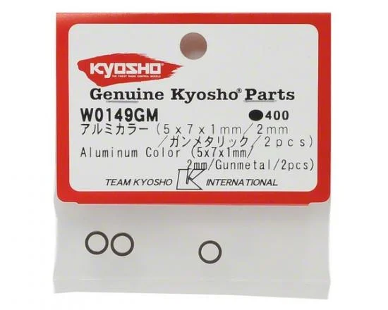 Kyosho Aluminium Collar 5X7X1mm (2) - Gun Metal &mdash; image 3 of 3