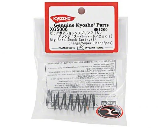 Kyosho Big Bore Shock Springs Super Hard Orange (2) S-Size W5303V — image 3 of 3