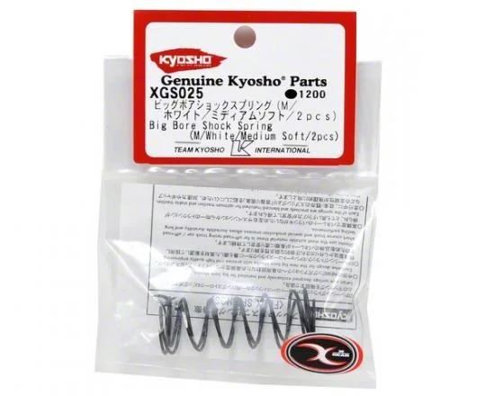 Kyosho Big Bore Shock Springs Soft White (2) M-Size W5304V — image 3 of 3